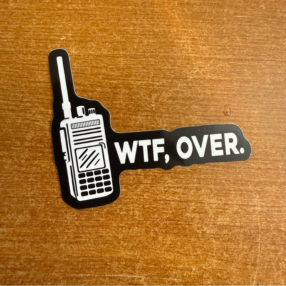 Black and White‎ Walkie Talkie Sticker